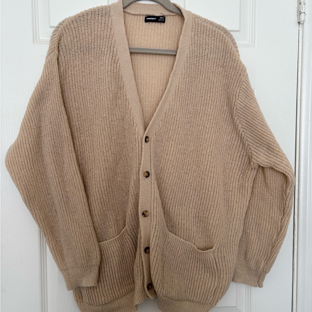 Cozy Beige Cardigan Sweater